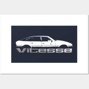 Rover SD1 Vitesse 1980s classic car block side and badge Posters and Art